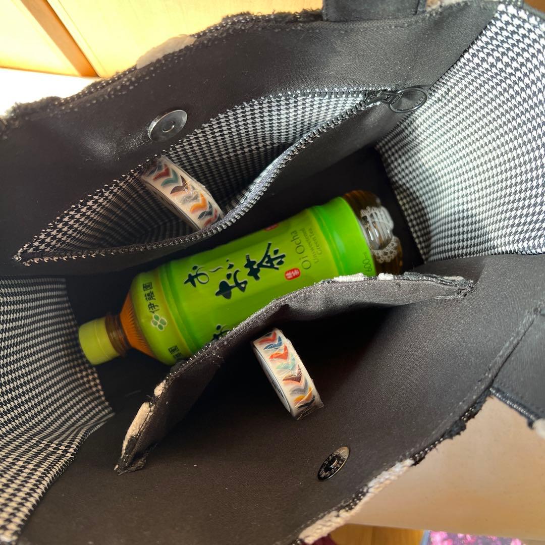 のびしろ応援【ジョリーフルール】もふもふサイドポケット付　M パンダブラック