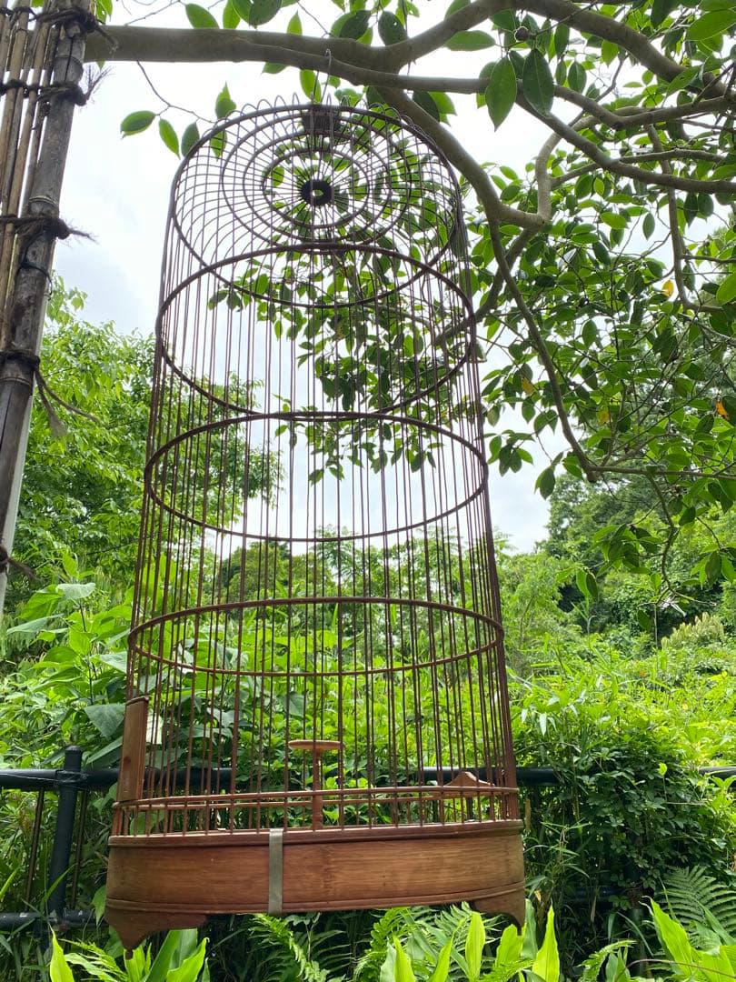 レトロなヒバリ籠