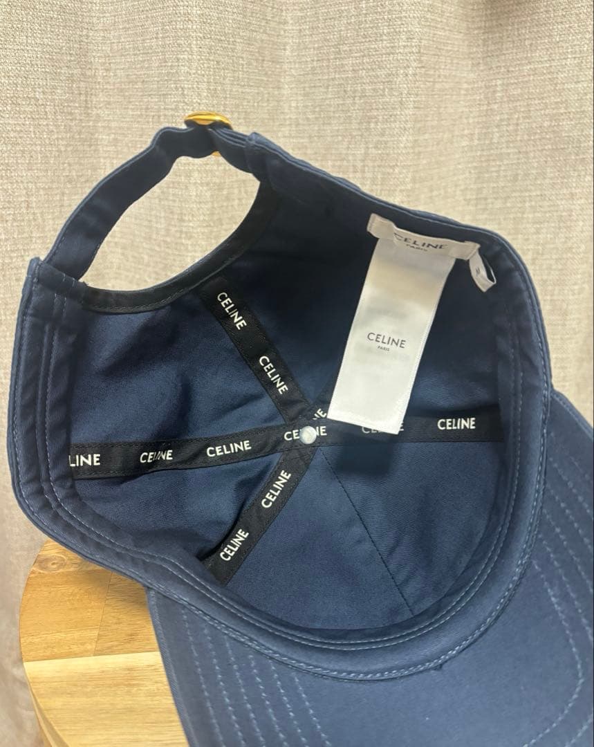 CELINE ネイビー ベースボールキャップ　セリーヌ　Mサイズ