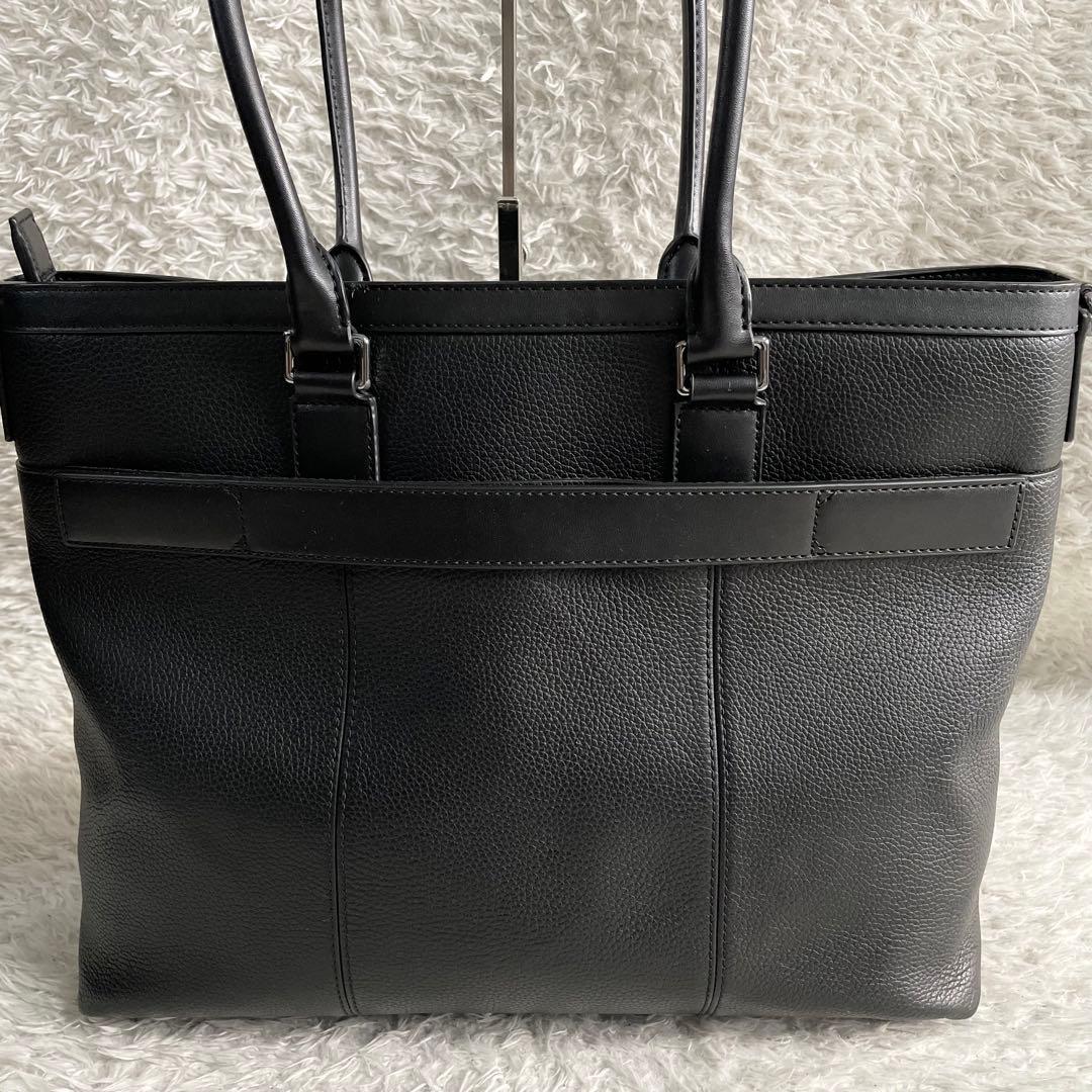 マイケルコース トートバッグ ビジネスバッグ　シボ革　大容量　A4 ロゴ