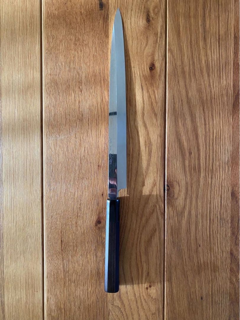 高鳳正国 水焼本焼 ふぐ引き包丁 尺黒檀柄