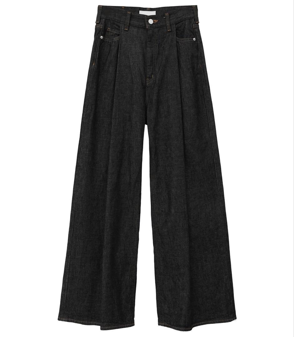 【ももさん専用】完全新品CLANE× 広瀬すずタックワイドデニムライトブラックM