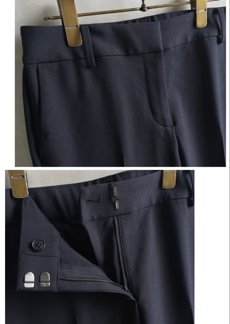 美品✨プラステ　Lサイズ　ノーカラージャケット　　パンツセット　紺　洗える　伸縮