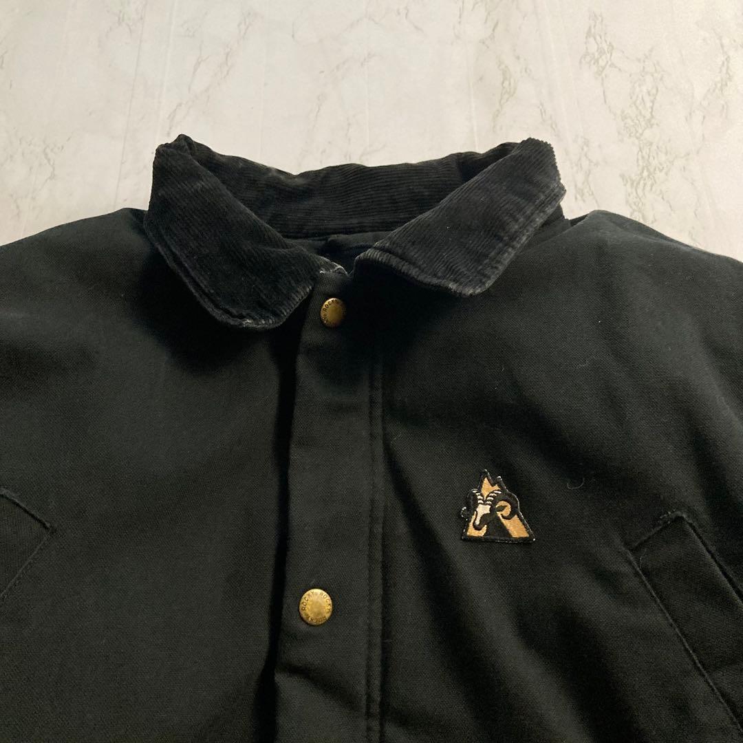 ROCKY ダックジャケット ワークジャケット 中綿 黒 XL 襟コーデュロイ