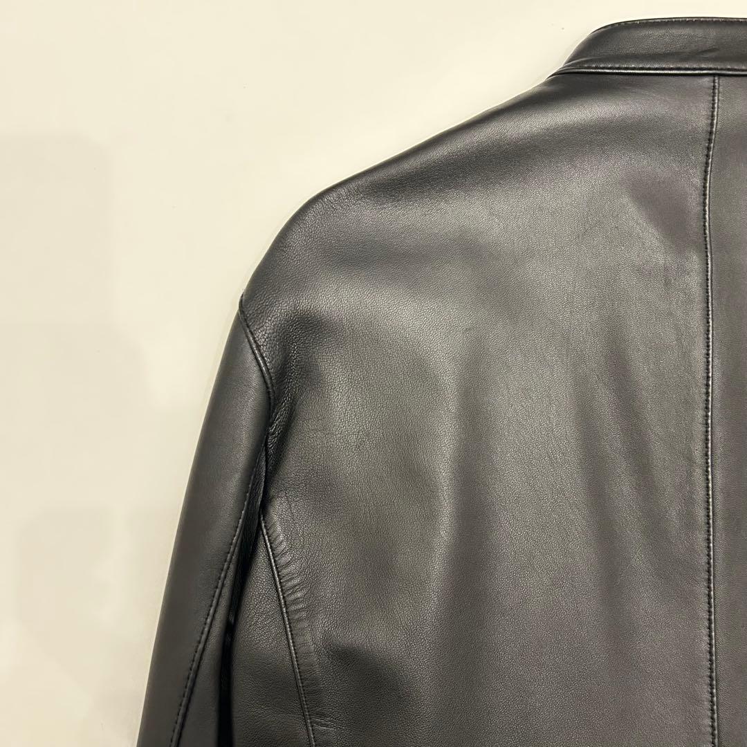 STUDIOUS ブラック レザー シングルライダース