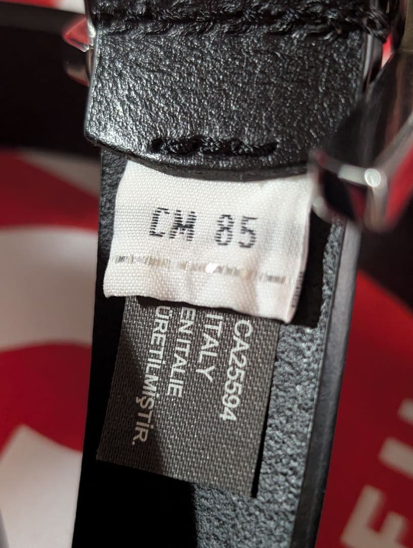 DIESEL　ディーゼルブラックロゴベルト85メンズ