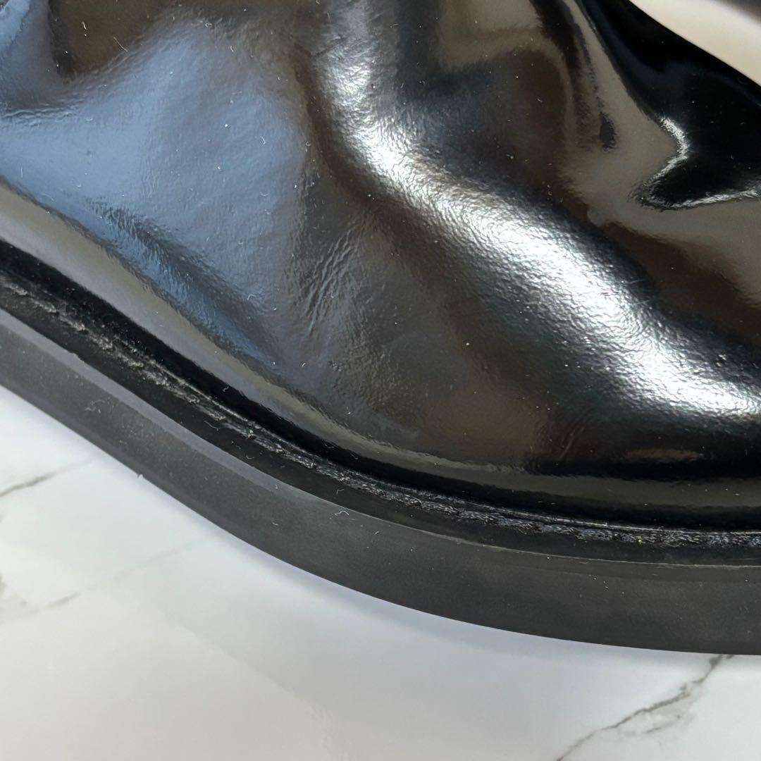 良品✨ スタッカート エナメルブーツ ストーン付 黒 ブラック 24cm