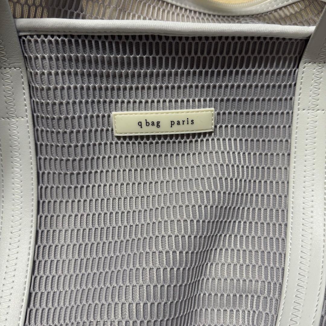 【美品】q bag paris ネストジップ L グレージュビアンコ