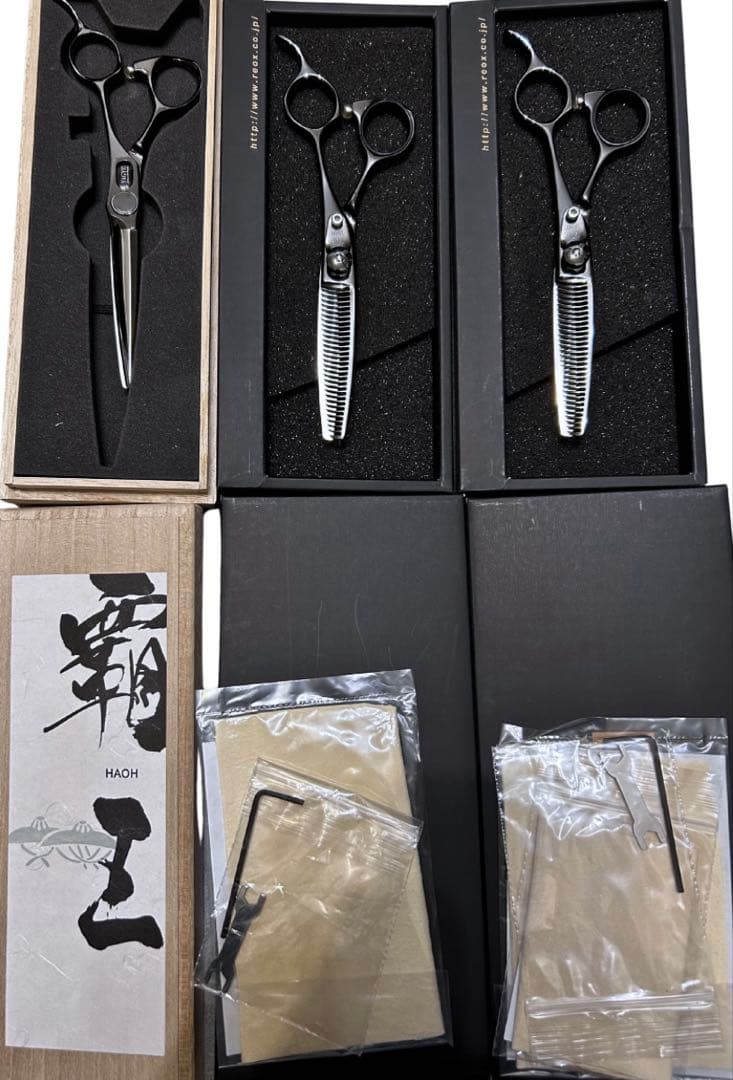 破格　美品　付属品完備　定価28万　柳生　覇王　シザー　ブラック　3本セット