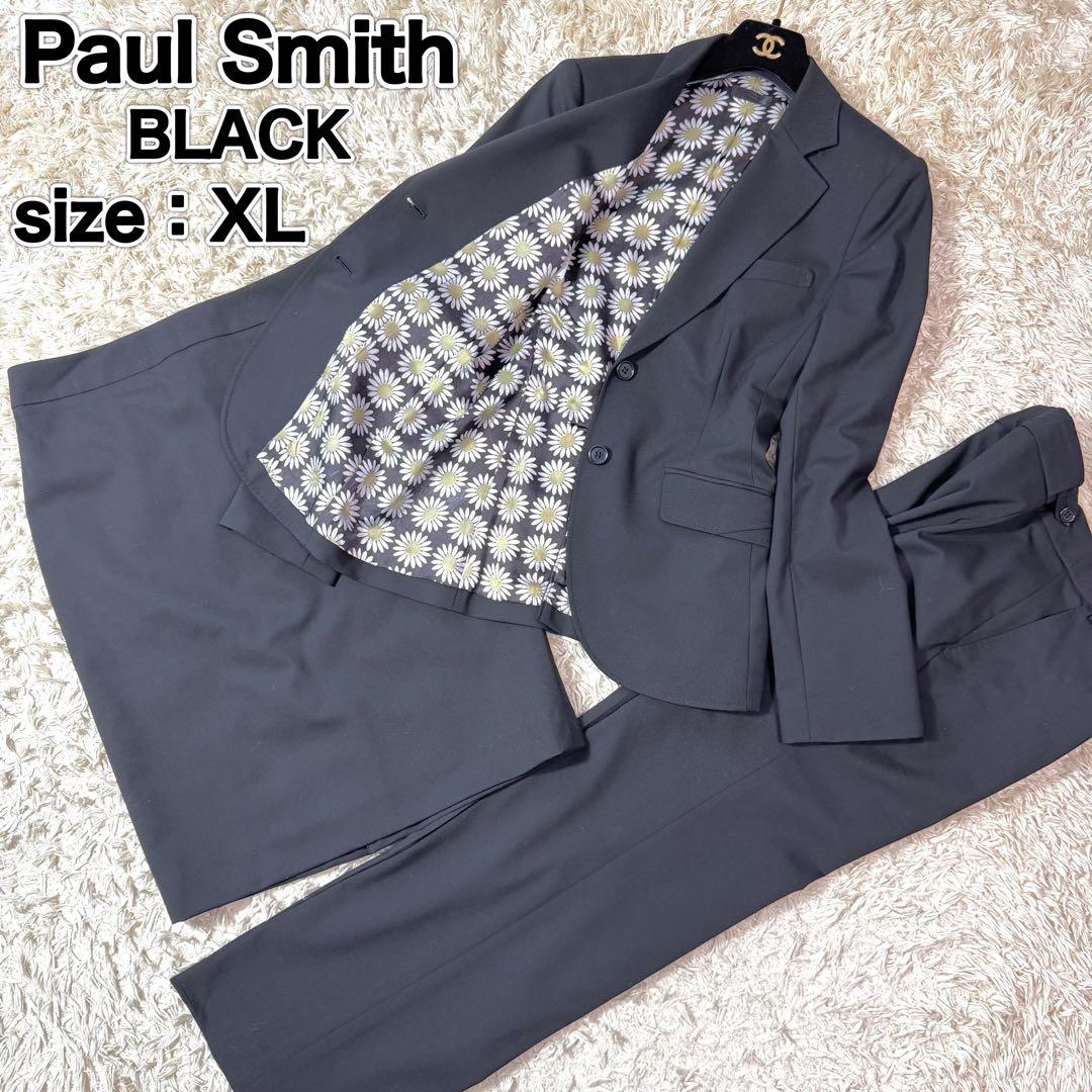 美品✨　ポールスミスブラック　スーツ　3ピース　フラワー　マルチカラー　XL
