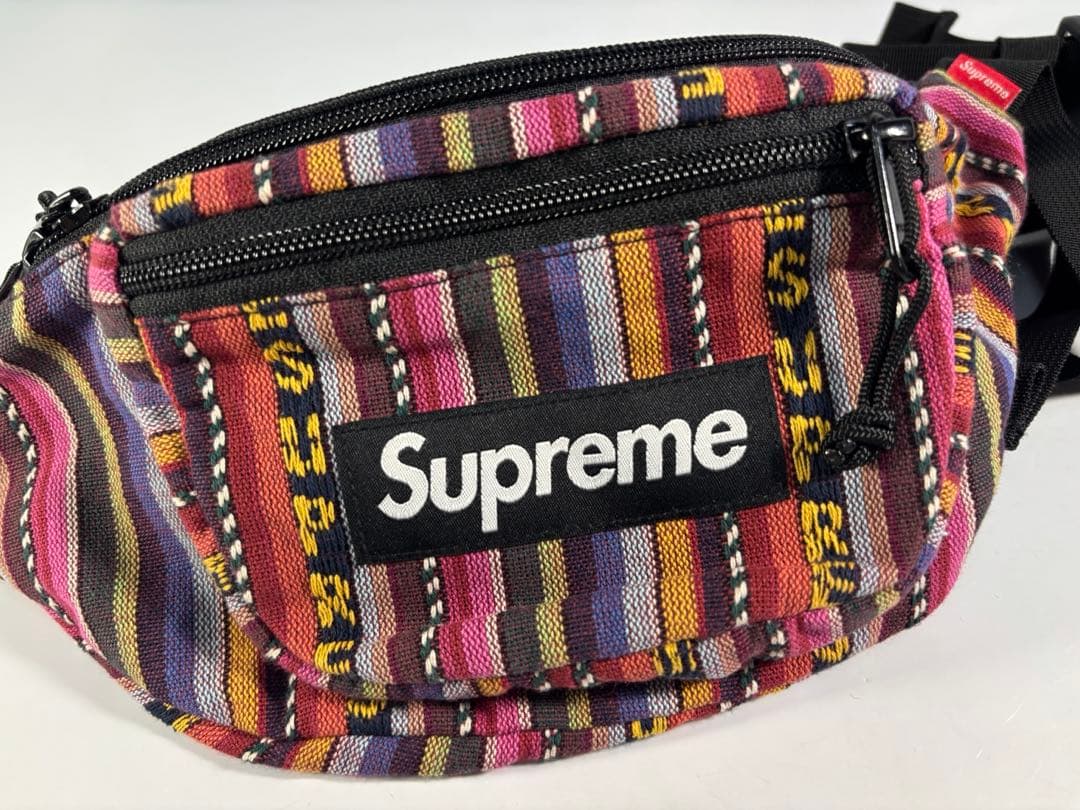 バッグ Supreme 20SS Woven Stripe Waist bag