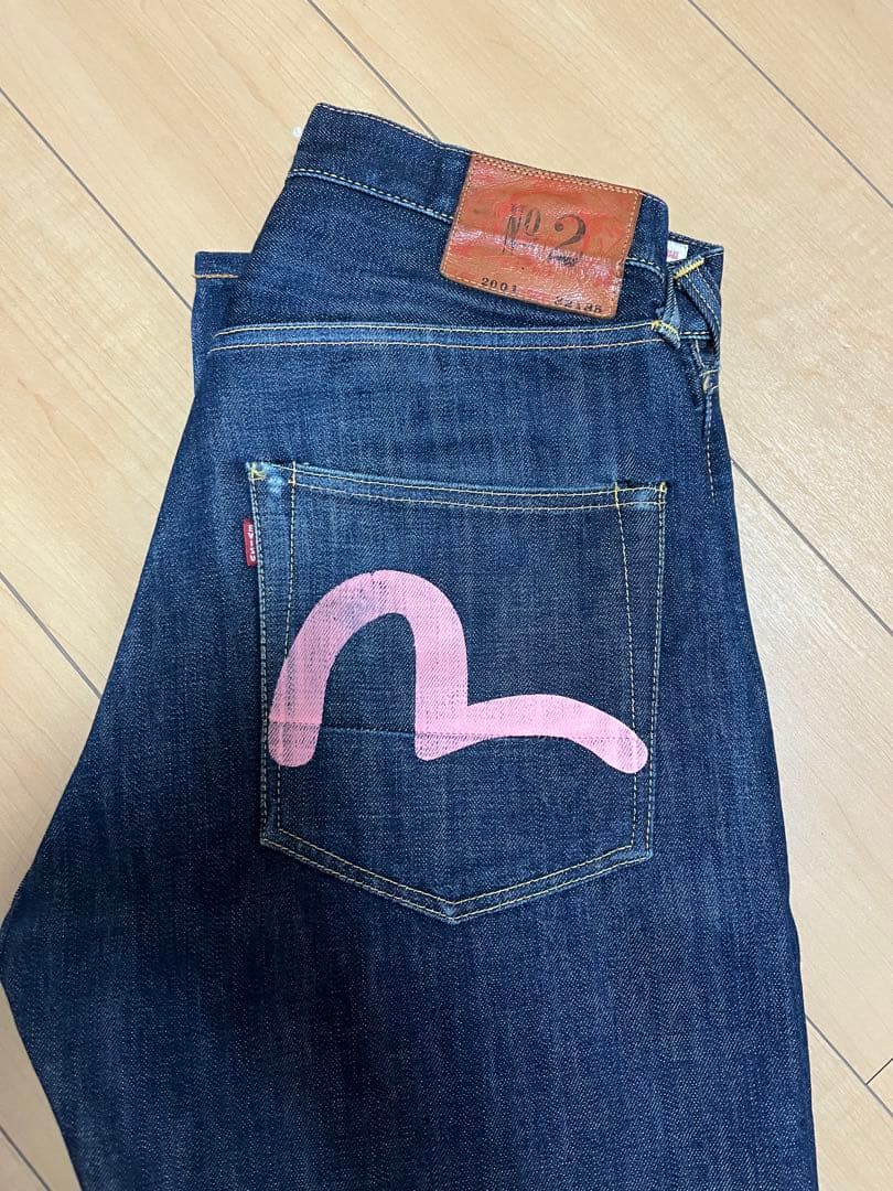 EVISUエビス　ピンクマーク デニムパンツ
