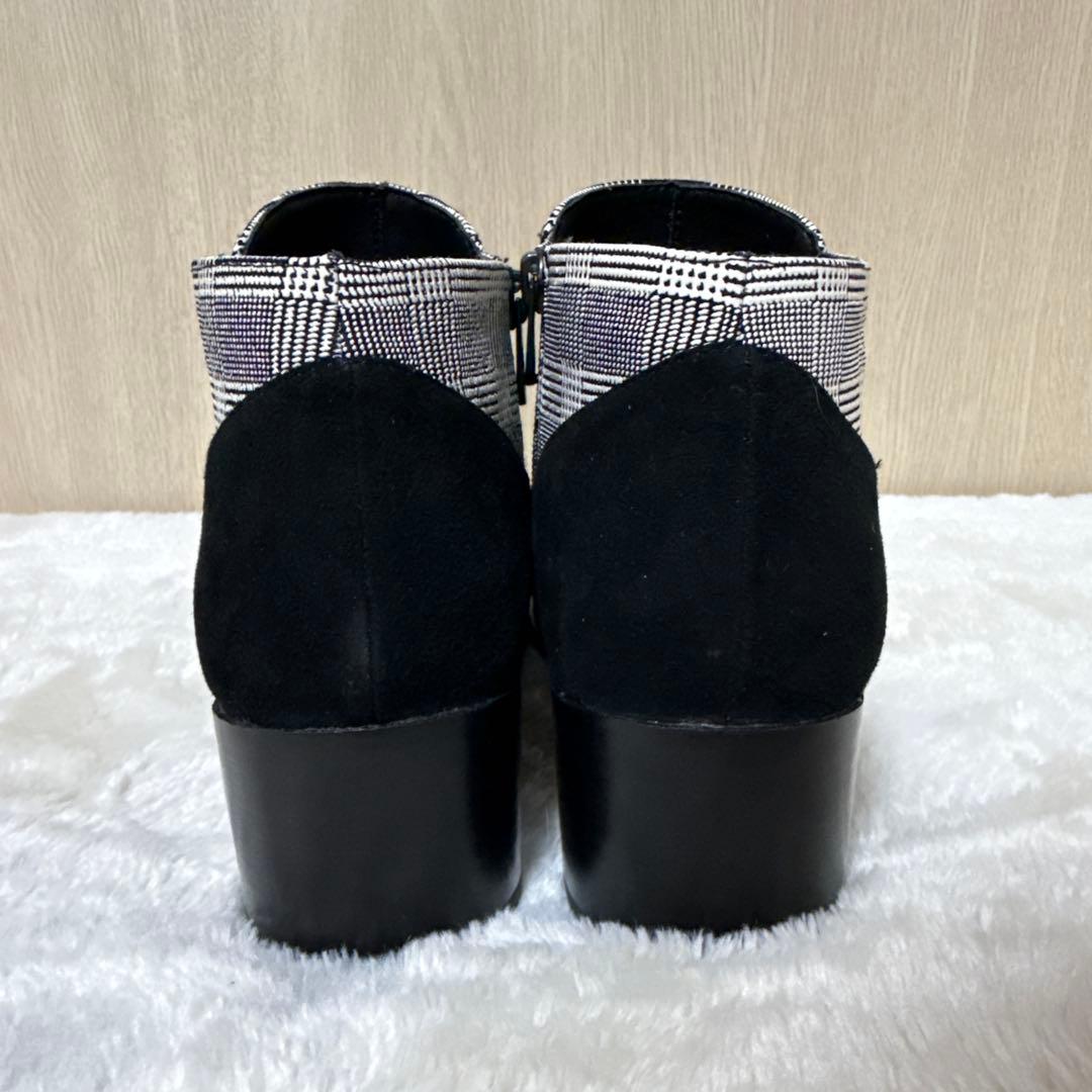 【新品・未使用】ANNA SUI スエード チェック ブーティ