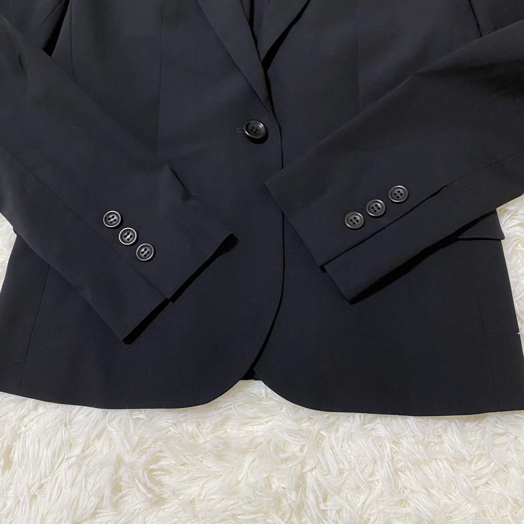 【美品】theory ブラックフォーマル セットアップ パンツスーツ フレア 黒