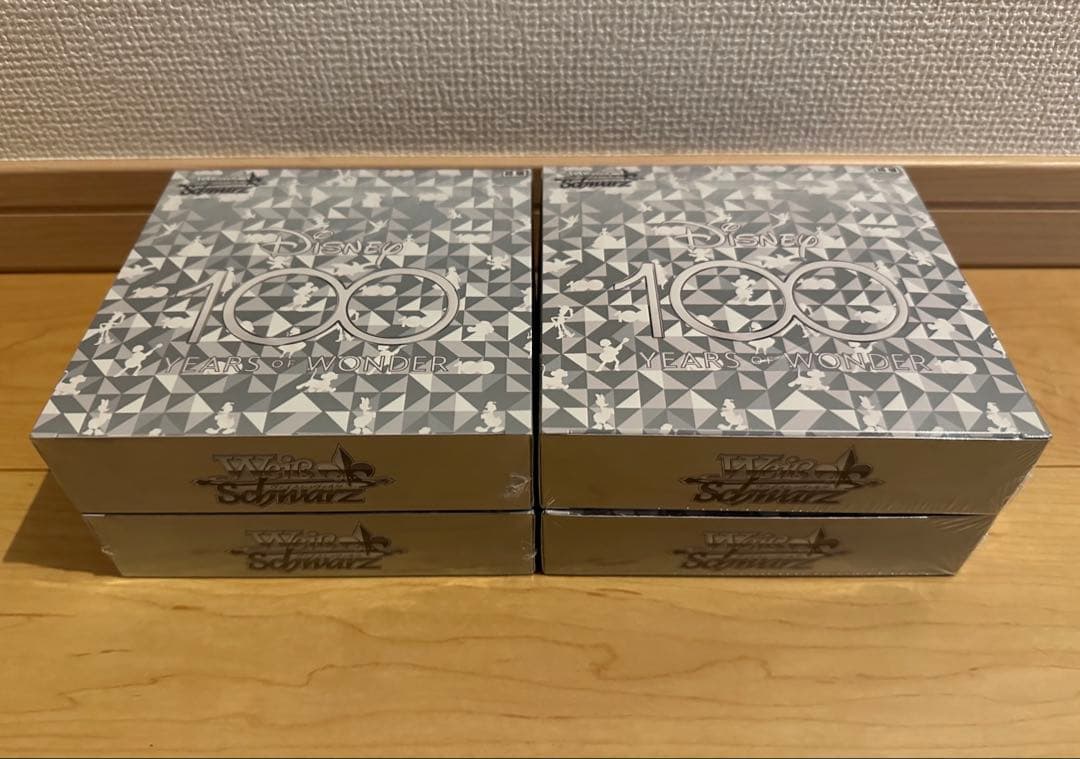 【未開封・シュリンク付】 ヴァイスシュヴァルツ Disney100初版4box