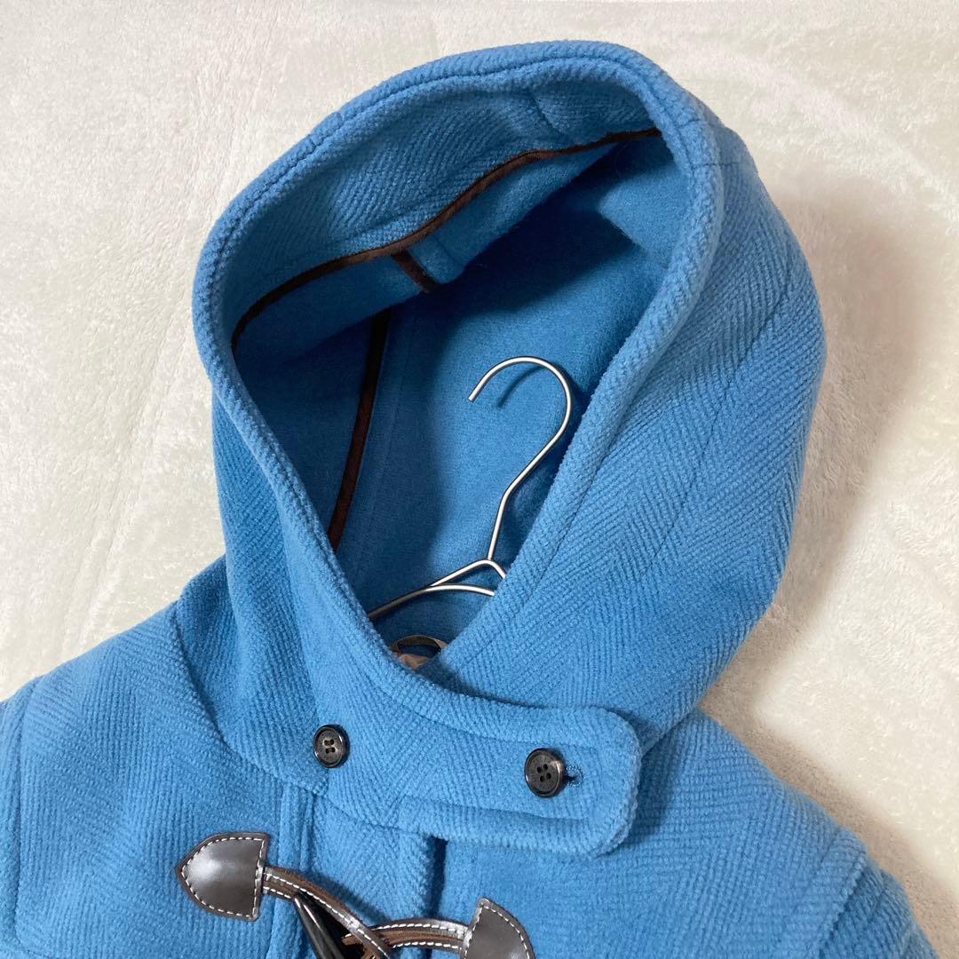 【美品】OLD ENGLAND クラシック ダッフルコート ヘリンボーン ブルー
