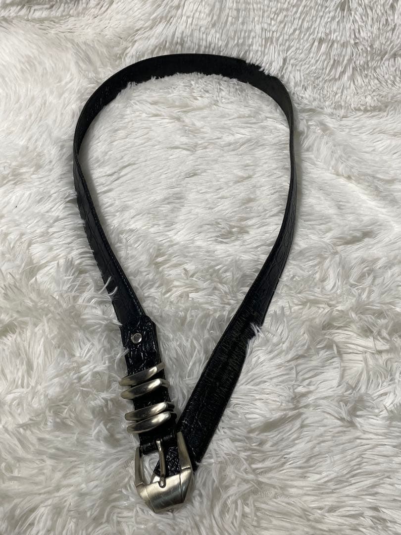 VERSACE ヴェルサーチ 本革　レザーベルト メデューサ ブラック