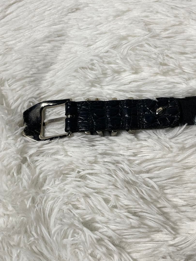 VERSACE ヴェルサーチ 本革　レザーベルト メデューサ ブラック