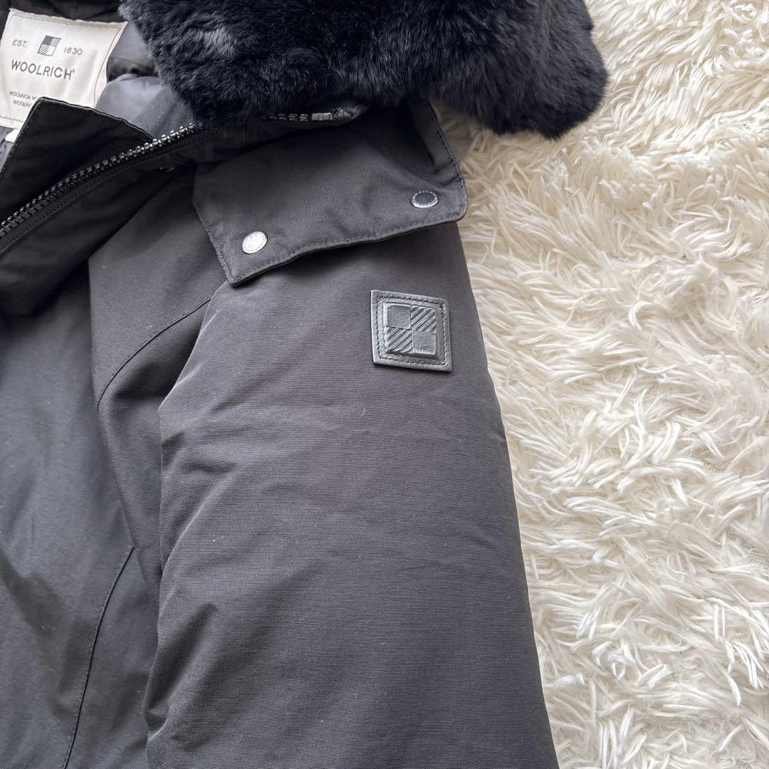 ウールリッチ ボウブリッジ 黒 リアルファー ダウン 3WAY ロングコート S