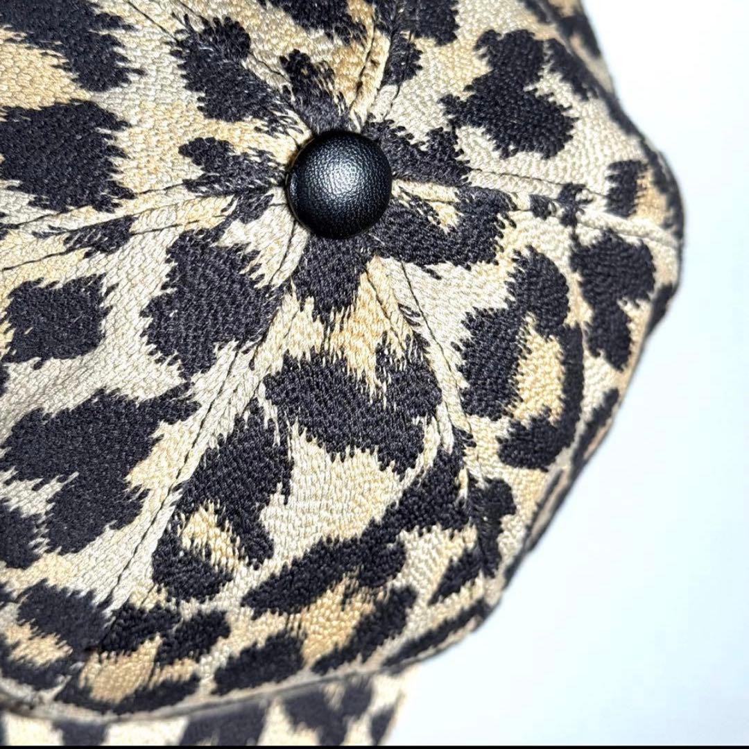 未使用 タグ付き Christian Dior レオパード ジャガード キャップ