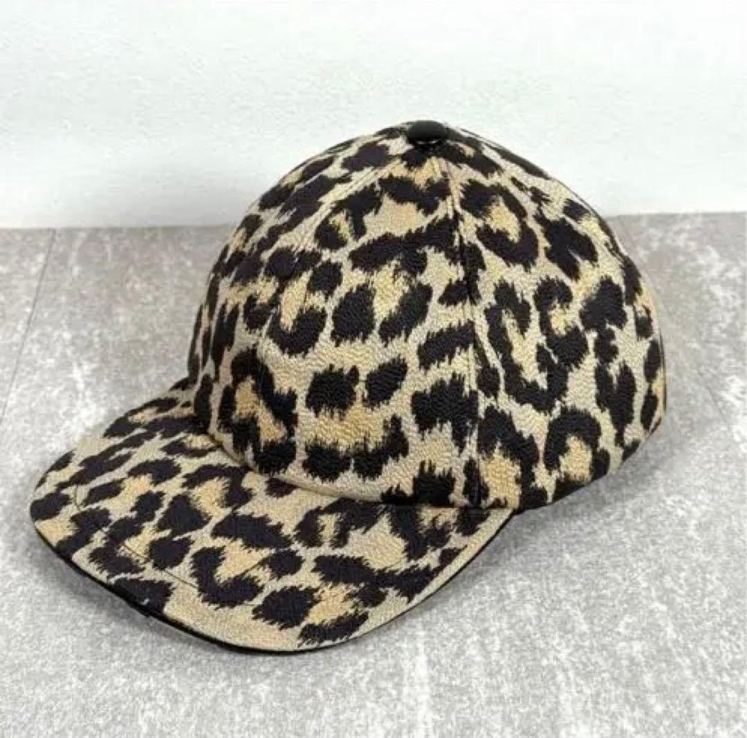 未使用 タグ付き Christian Dior レオパード ジャガード キャップ