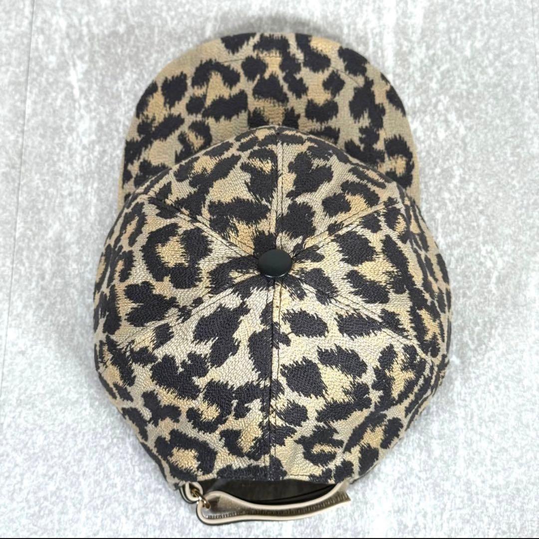 未使用 タグ付き Christian Dior レオパード ジャガード キャップ
