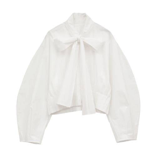 ち*な様 CLANE クラネ RIBBON ZIP SHIRTS リボンジップシ
