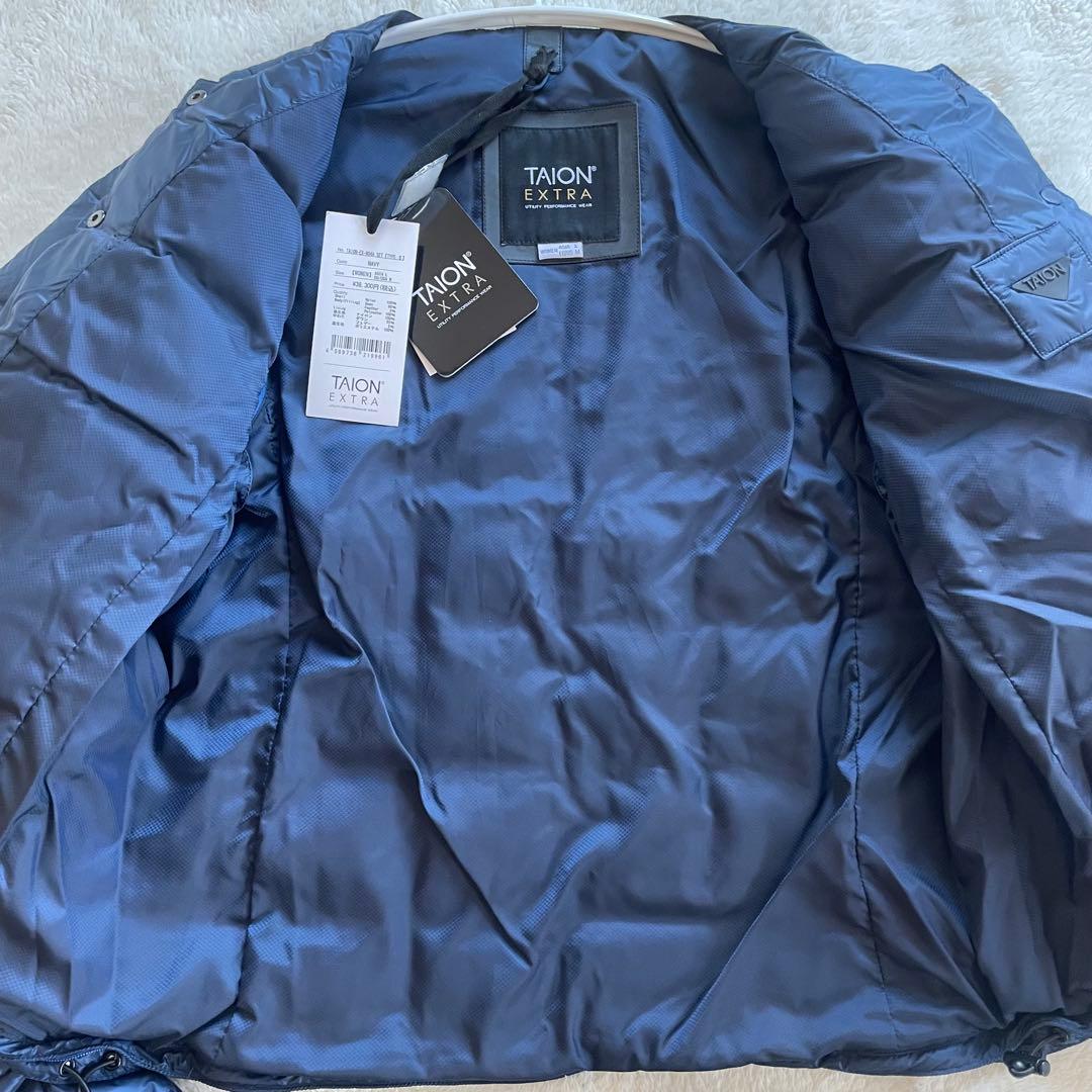 新品未使用TAION タイオンエクストラ ダウンジャケット3way ネイビー L