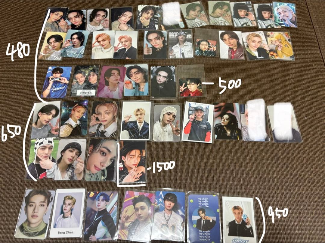 スキズ　ヒョンジン　トレカ　ラントレ　バラ売り　まとめ売り　straykids