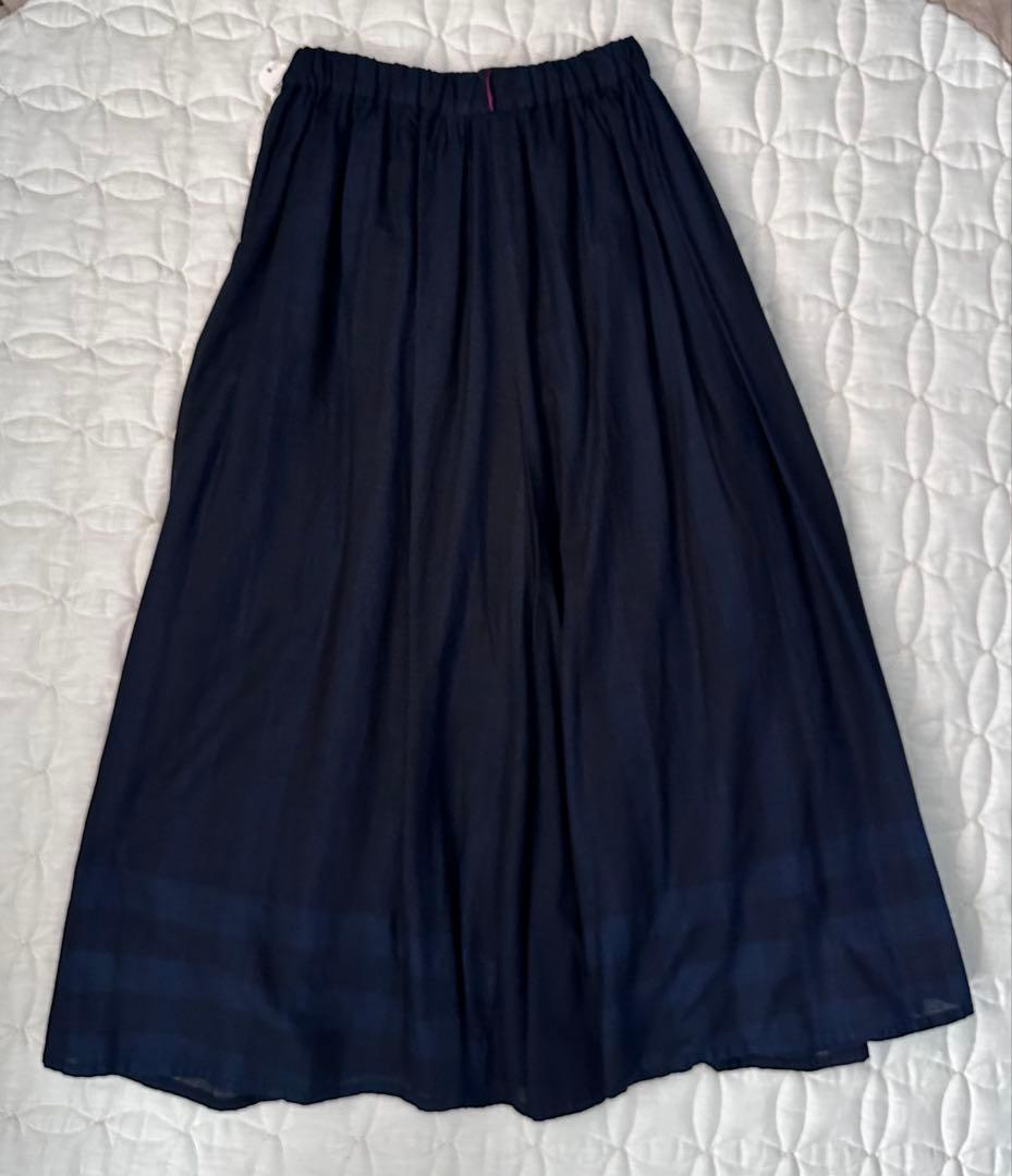 新品未使用 パラスパレス インディゴフレアスカート サイズ0 綿100%風呂敷付