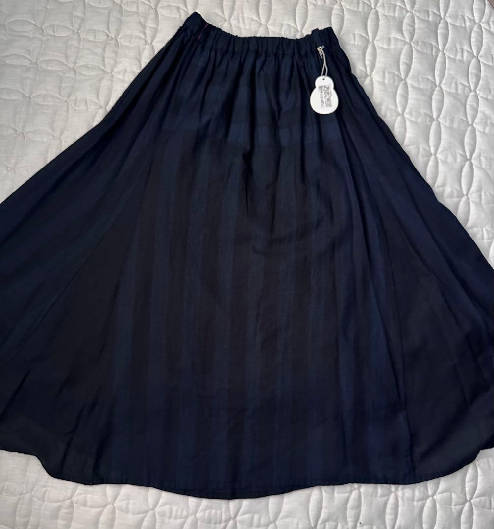 新品未使用 パラスパレス インディゴフレアスカート サイズ0 綿100%風呂敷付