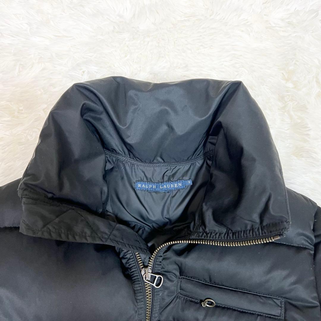 美品✨ラルフローレン ダウンジャケット ショートダウン 金具ベルト ブラック M