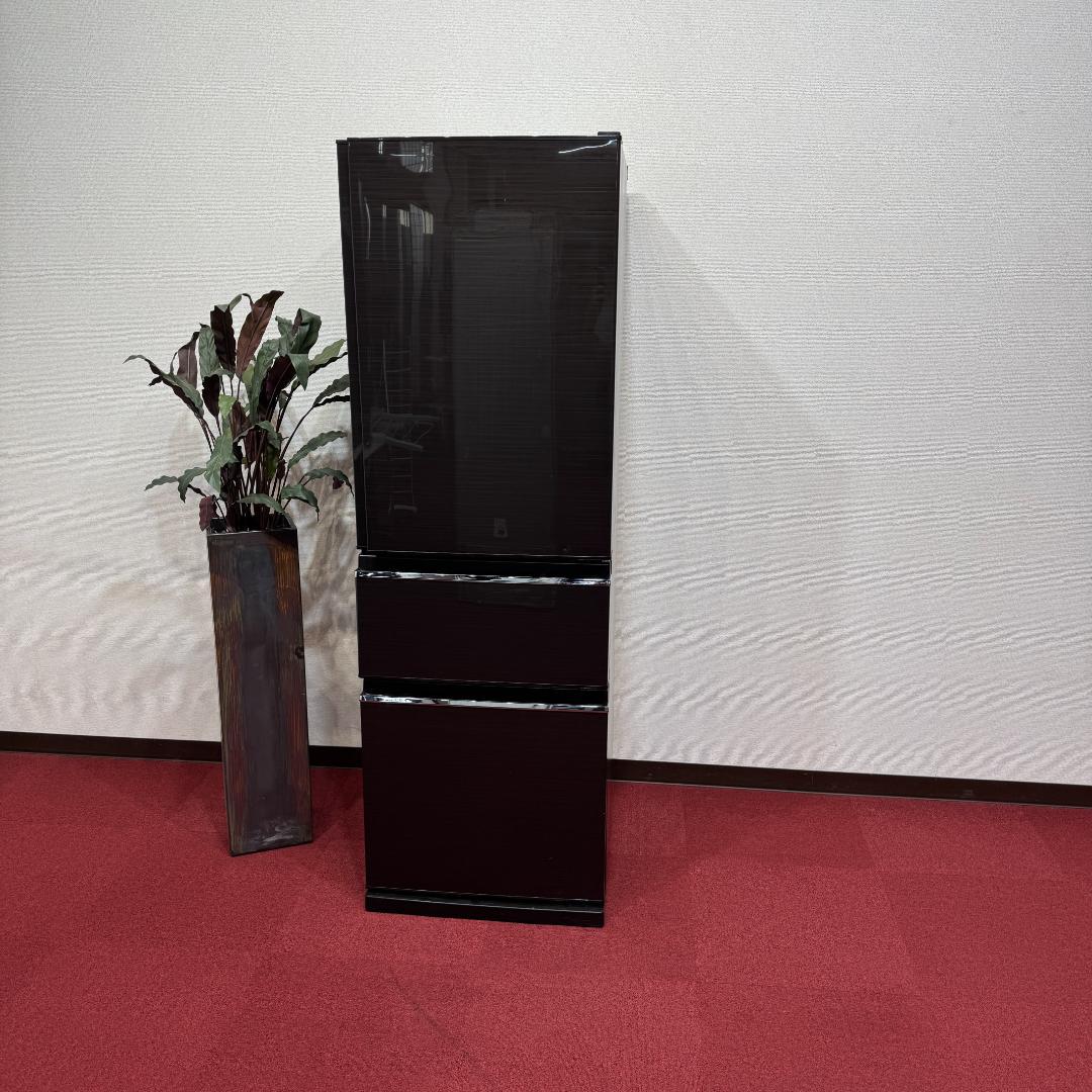 東京23区送料無料　超美品三菱３ドア冷蔵庫 365L　2017年製　製氷機有