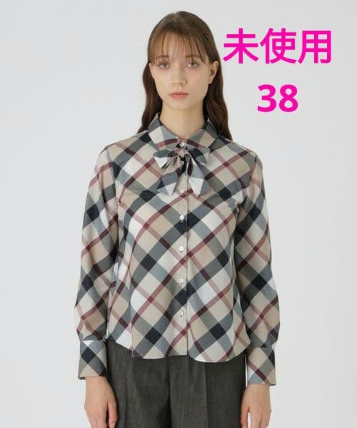 ブルーレーベルクレストブリッジ　CBチェック　シャツ　ブラウス