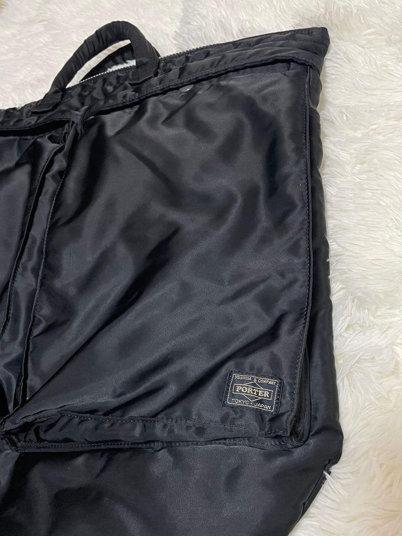 PORTER ポーター　ヘルメットバッグ タンカー L ブラック　ゴールド刺繍