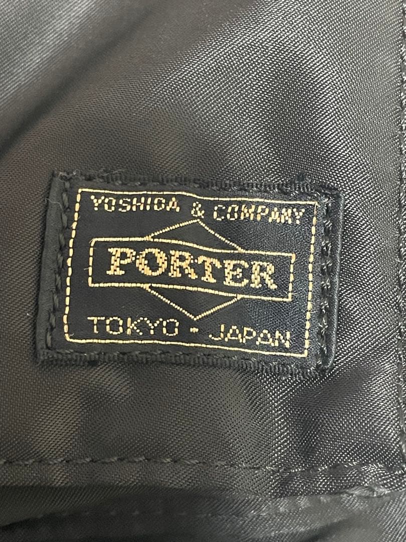 PORTER ポーター　ヘルメットバッグ タンカー L ブラック　ゴールド刺繍