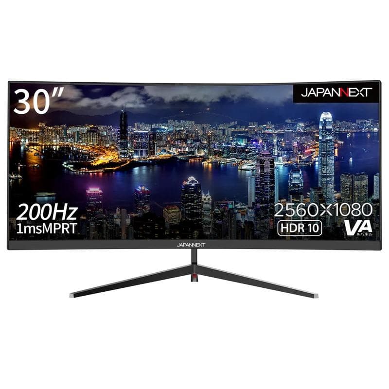 動作OK JAPANNEXT 30型 ウルトラワイド曲面ゲーミングモニター