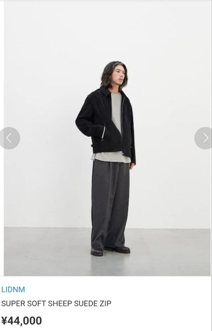 り*う様 LIDNM SUPER SOFT SHEEP SUEDE ZIP/サイ