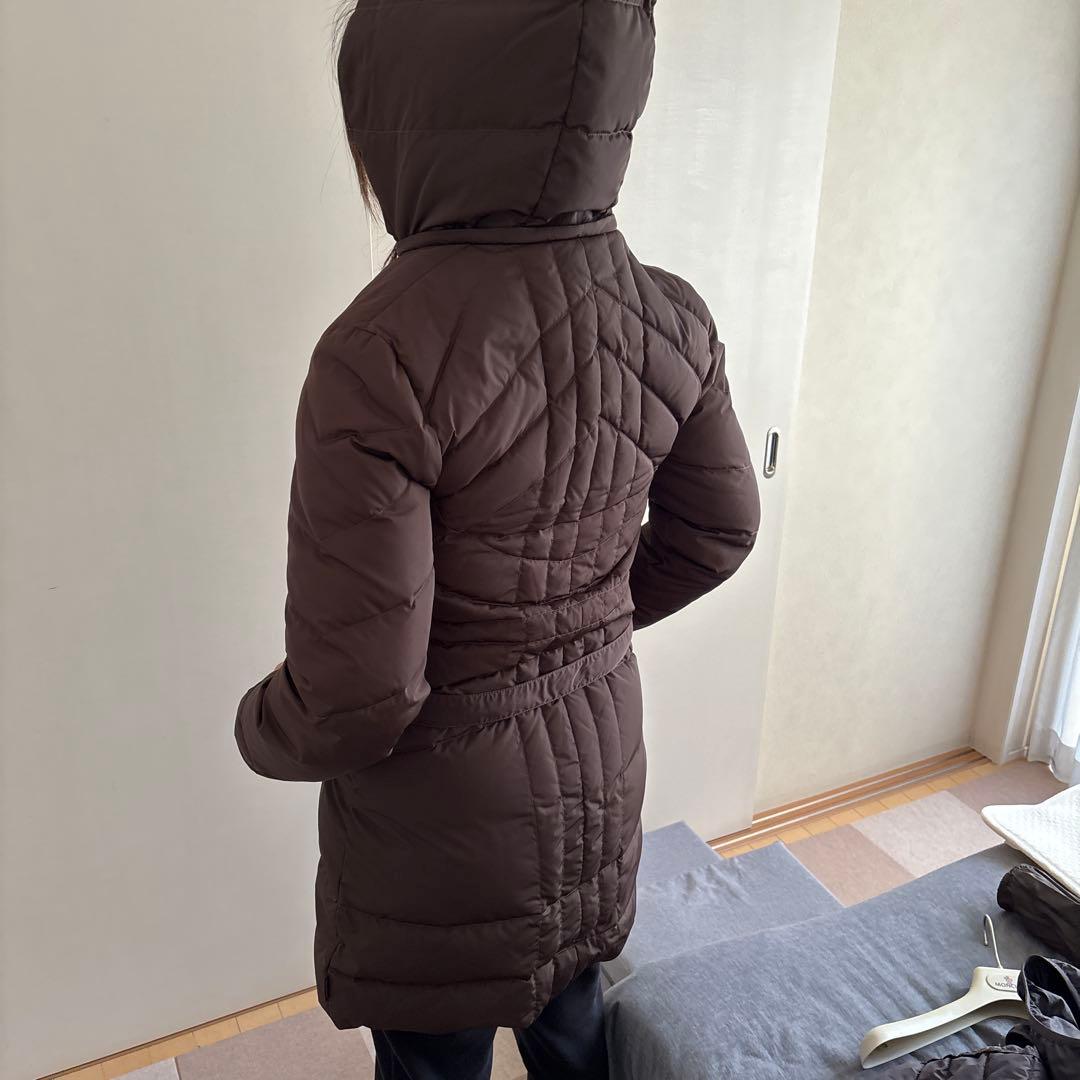 MONCLER ブラウン フード付きダウンジャケット サイズ0