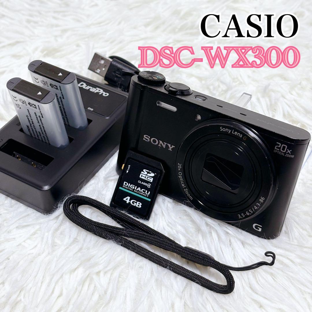 ✨美品✨CASIO カシオ サイバーショット DSC-WX300 コンデジ 黒