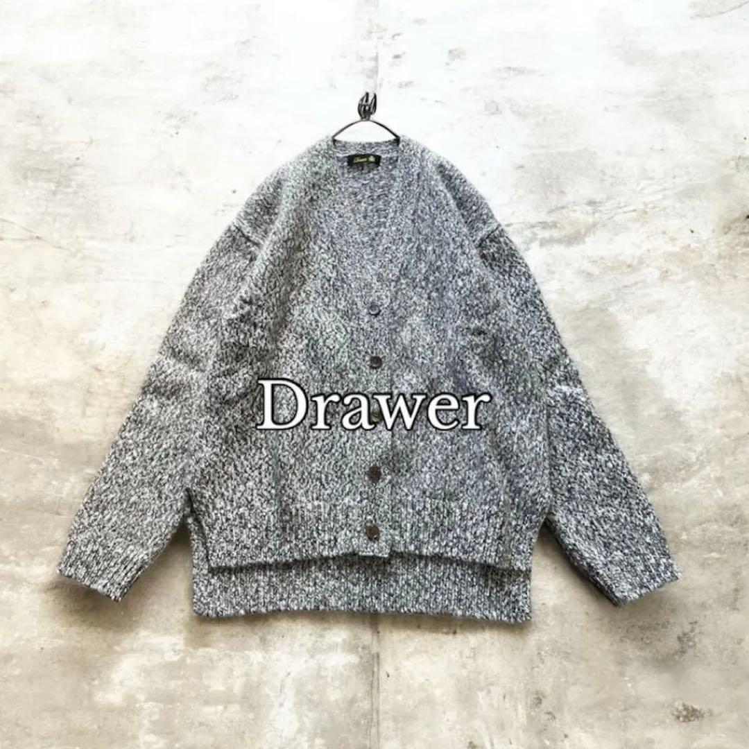 ＜Drawer（ドゥロワー）＞ 5Gウールカシミヤ天竺編みVネックカーディガン