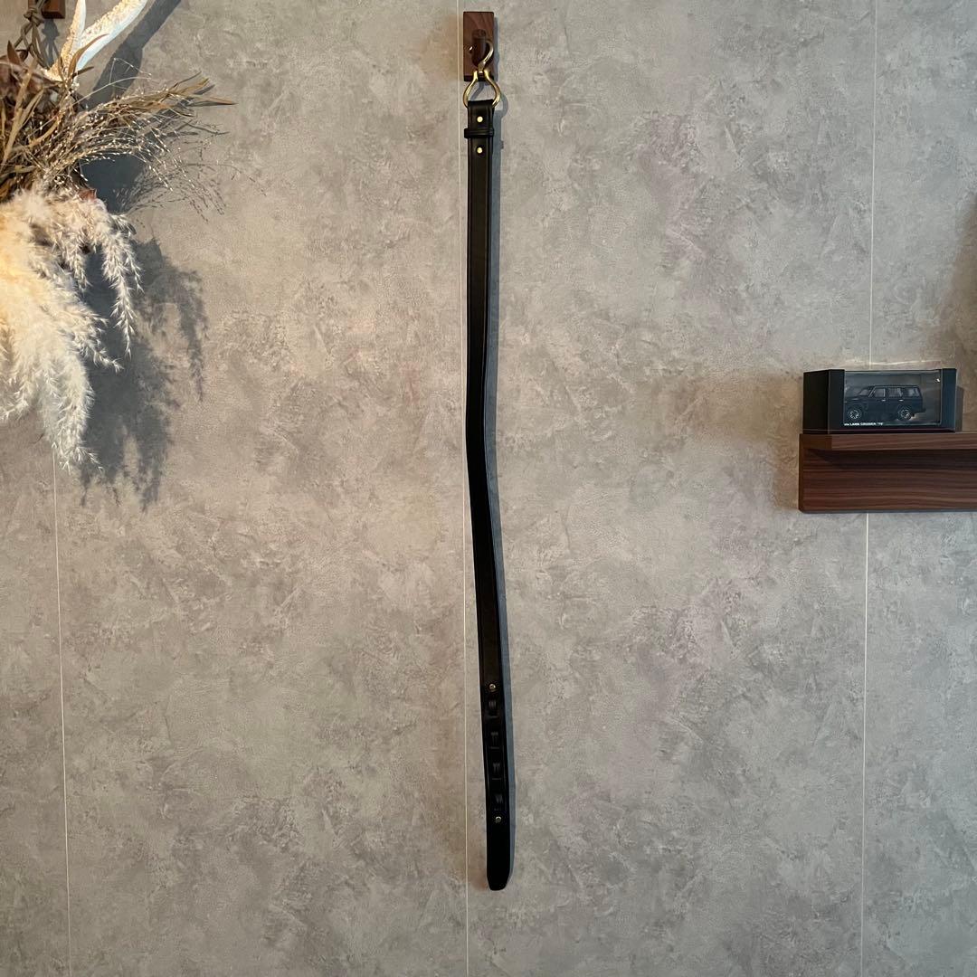 TORY ブラックレザー ベルト 36