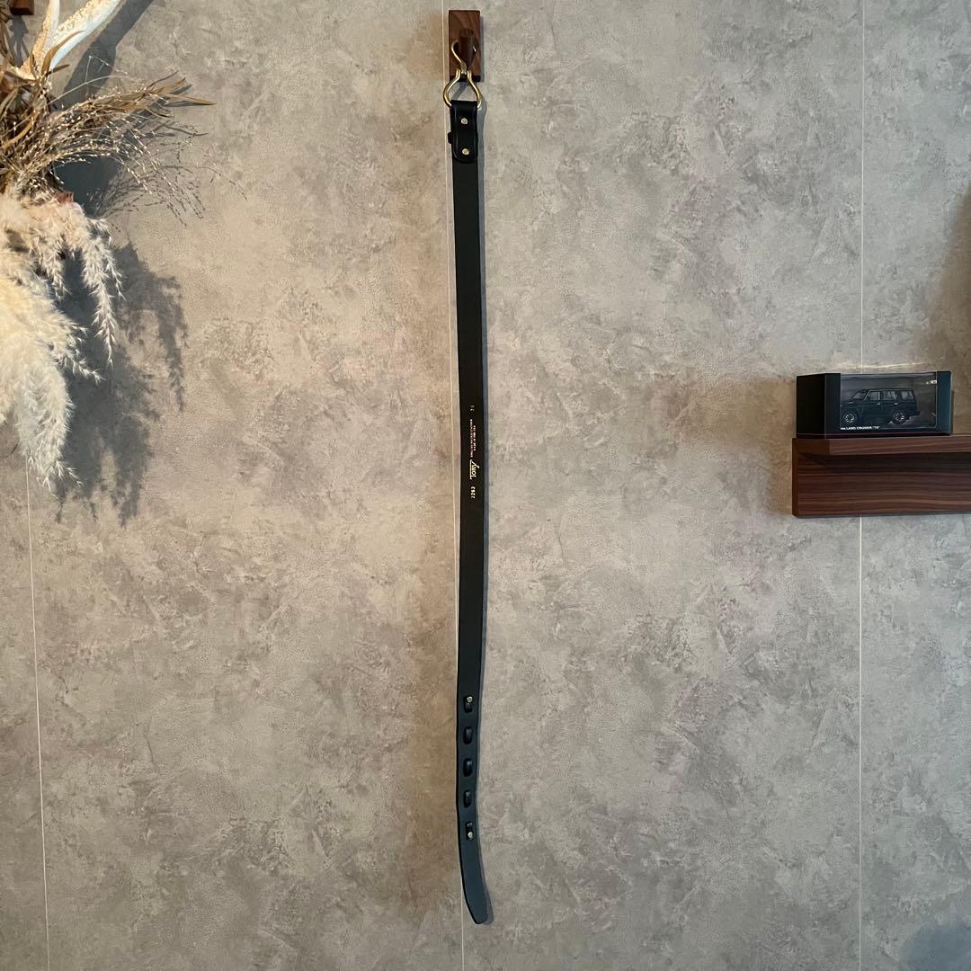 TORY ブラックレザー ベルト 36