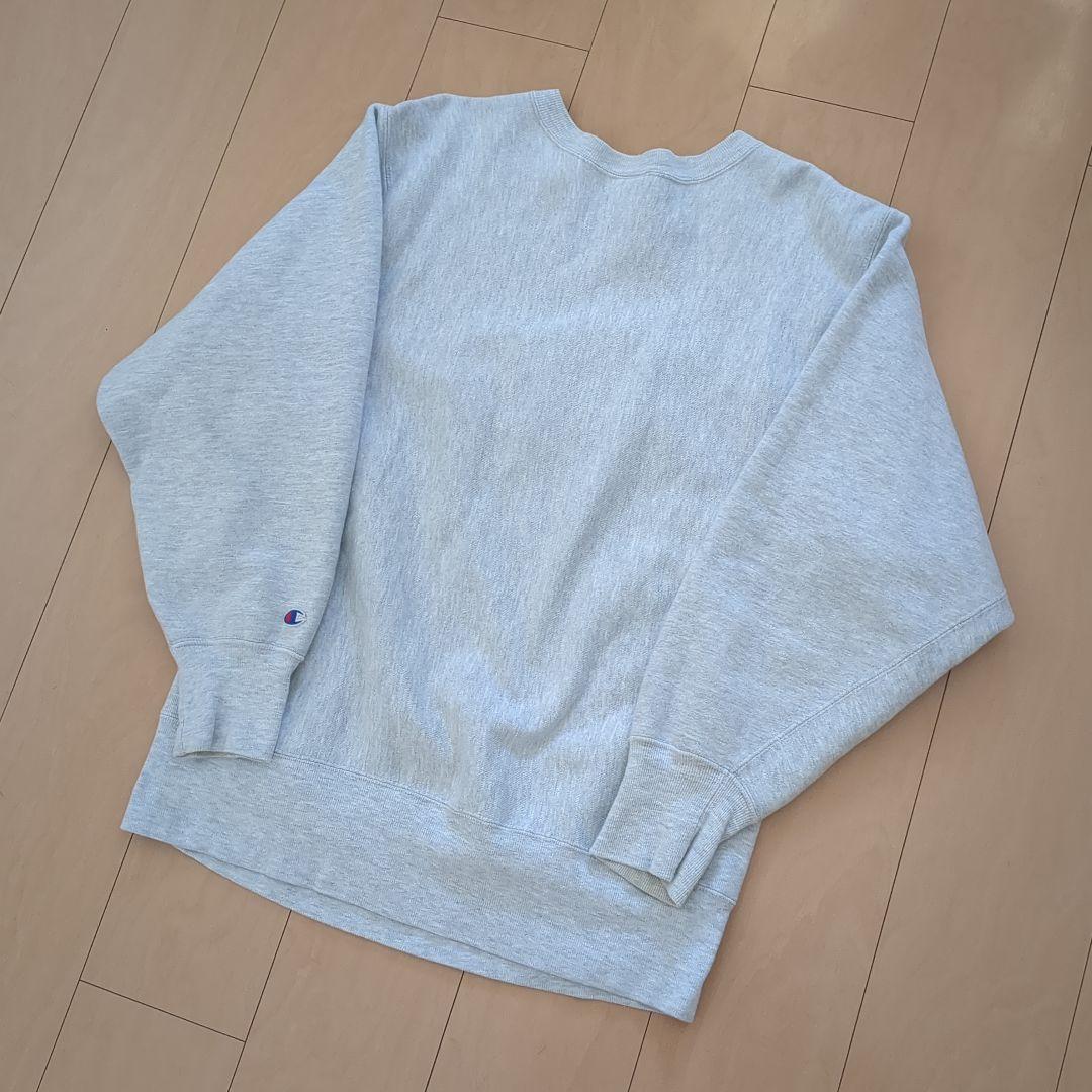90s USA製 チャンピオン リバースウィーブ グレー 刺繍 L