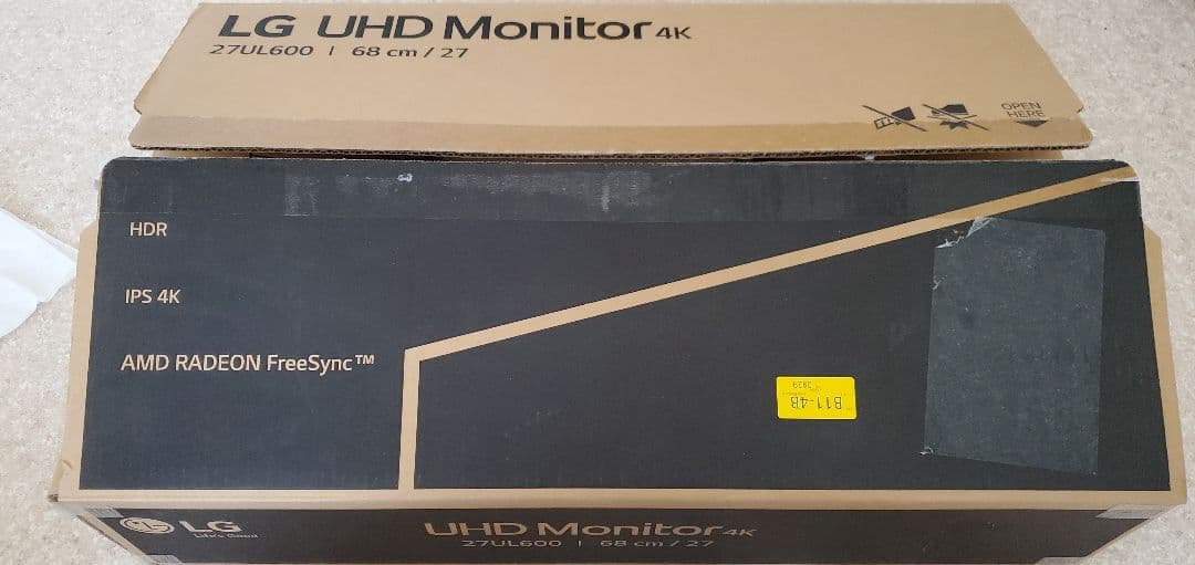 LG 27UL600-W 4K60hz 27インチベゼルレスモニター