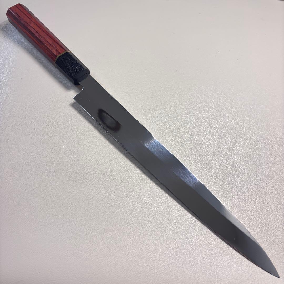 柳刃包丁 9寸 270mm 鏡面 柳刃包丁 鏡面　八角柄 刺身包丁，