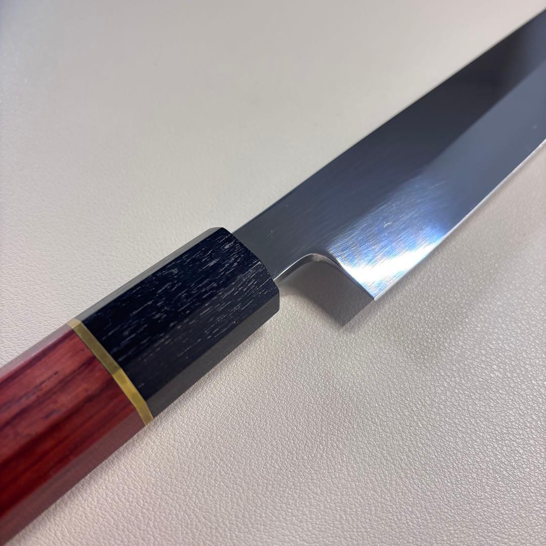 柳刃包丁 9寸 270mm 鏡面 柳刃包丁 鏡面　八角柄 刺身包丁，