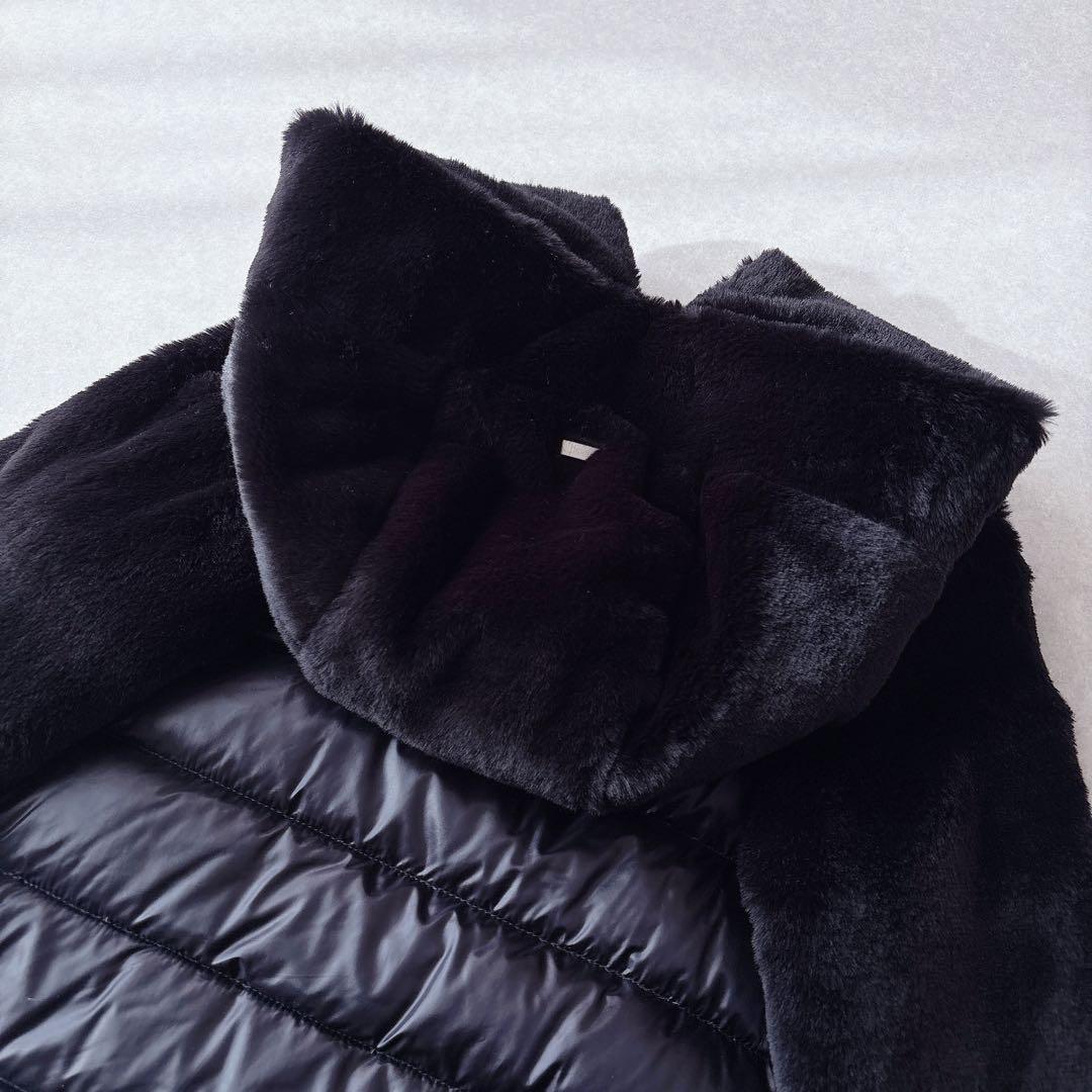 美品★HERNO｜Resort 稀少 エコファーショートダウン ブラック 40