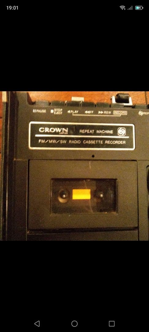 ラジオ　クラウン　CROWN　カセットテープ　レトロ　インテリア