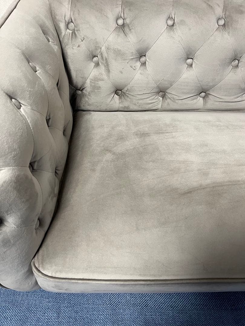 LOWYA ロウヤ カウチソファ グレー 2人掛け ソファ